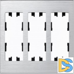 Рамка 3-ая (тройная), Металл Серебро, серия Atlas Design Nature, Schneider Electric