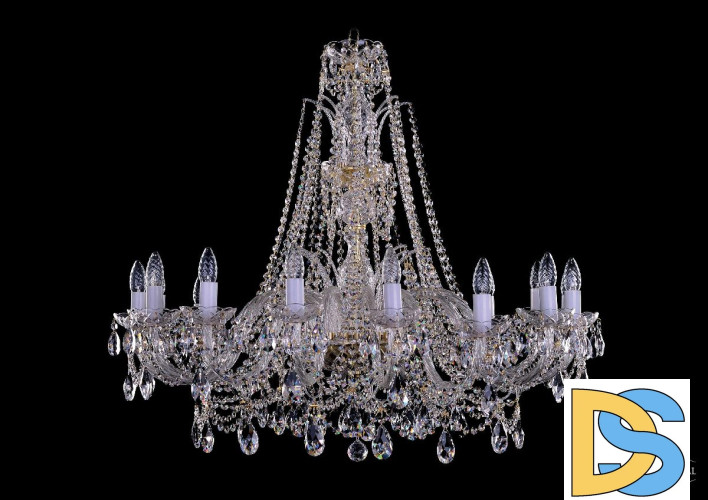 Подвесная люстра Bohemia Ivele Crystal 1411/16/360/XL-87 G