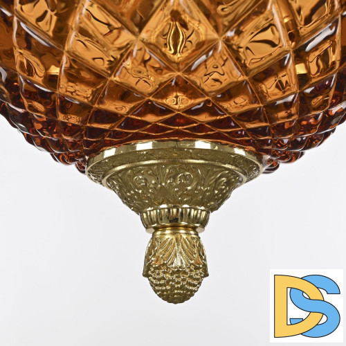 Подвесной светильник Bohemia Ivele Crystal 5680/18 G Amber/M-1F