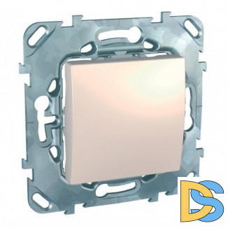 Выключатель 1-клавишный, Бежевый, серия Unica, Schneider Electric