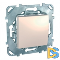 Выключатель 1-клавишный, Бежевый, серия Unica, Schneider Electric