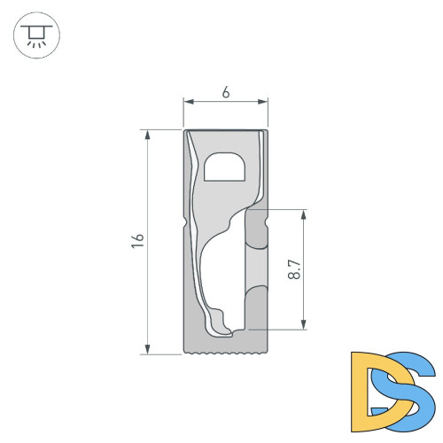 Силиконовый профиль Arlight WPH-FLEX-0616-SIDE-S9-5m FULL BLACK 045842
