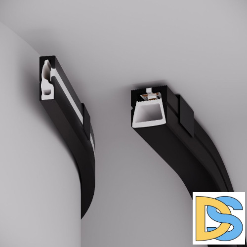 Силиконовый профиль Arlight WPH-FLEX-0616-SIDE-S9-5m FULL BLACK 045842