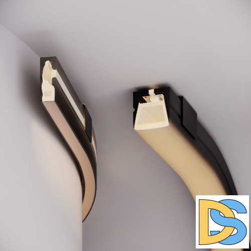 Силиконовый профиль Arlight WPH-FLEX-0616-SIDE-S9-5m FULL BLACK 045842