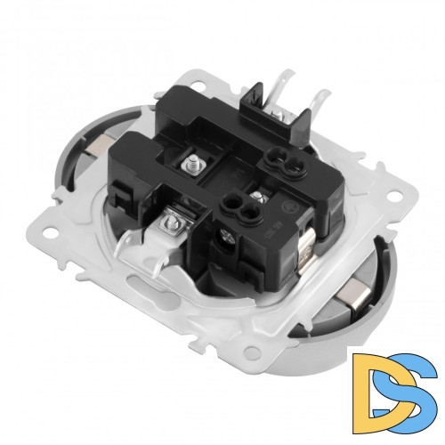 Розетка двойная с заземлением Arte Milano 202.40-2.silver