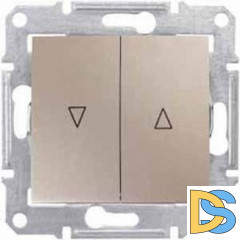 Выключатель для жалюзи (рольставней) кнопочный, Титан, серия Sedna, Schneider Electric