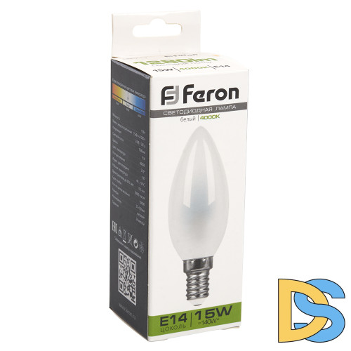 Лампа светодиодная Feron LB-717 Свеча E14 15W 4000K 38257