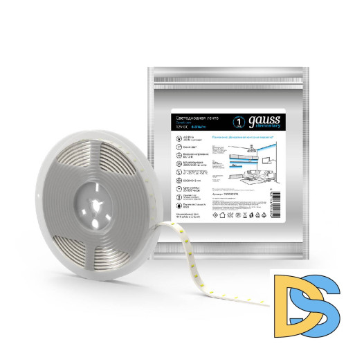 Светодиодная лента Gauss 4,8W/m 60LED/m 2835SMD синий 5M 355000505