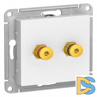 Розетка аудио для колонок 2-ая, Белый, серия Atlas Design, Schneider Electric