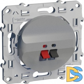 Розетка аудио для колонок 1-ая, Алюминий, серия Odace, Schneider Electric