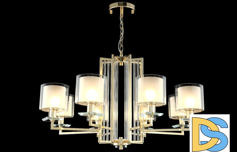 Подвесная люстра Crystal Lux Nicolas NICOLAS SP-PL8 GOLD/WHITE