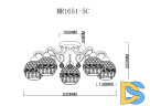 Потолочная люстра MyFar Frank MR1651-5C