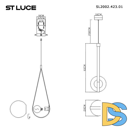 Подвесной светильник ST Luce Moonbag SL2002.423.01