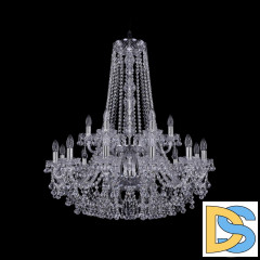Подвесная люстра Bohemia Ivele Crystal 1409/12+6/300/h-94/2d Ni