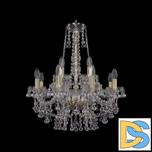 Подвесная люстра Bohemia Ivele Crystal 1409/8+4/195/h-62 G