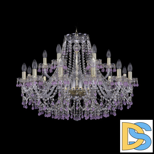 Подвесная люстра Bohemia Ivele Crystal 1410/12+6/300 G V7010