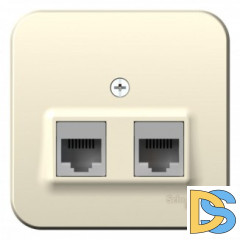 Розетка 2-ая компьютерная RJ45, кат.5E, изол. пластина Schneider Blanca Молочный
