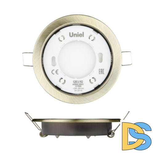 Встраиваемый светильник (UL-00005056) Uniel GX53/H2 Antique Brass 10 Prom