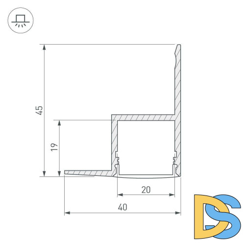 Профиль Arlight ARH-CEIL-2000 ANOD 016150