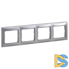 Рамка 4-постовая Legrand Valena алюминий 770154