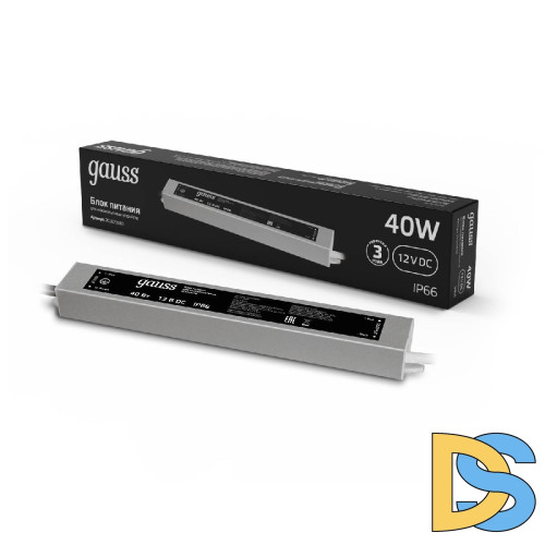 Блок питания Gauss 12V 40W IP66 5A 202023040