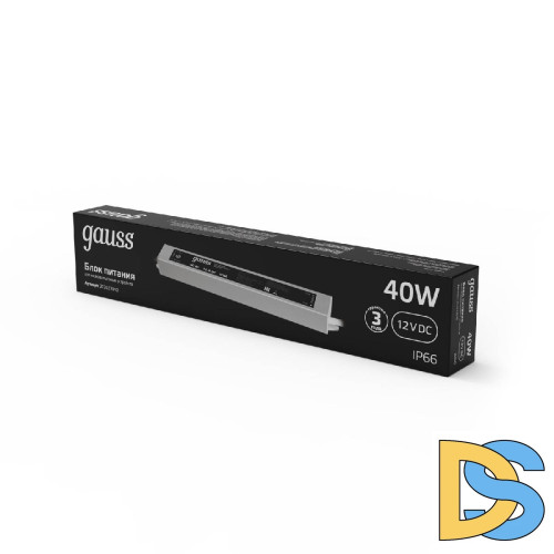 Блок питания Gauss 12V 40W IP66 5A 202023040