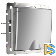 Розетка влагозащ. с зазем. с защит. крышкой и шторками (серебряный) W1171206