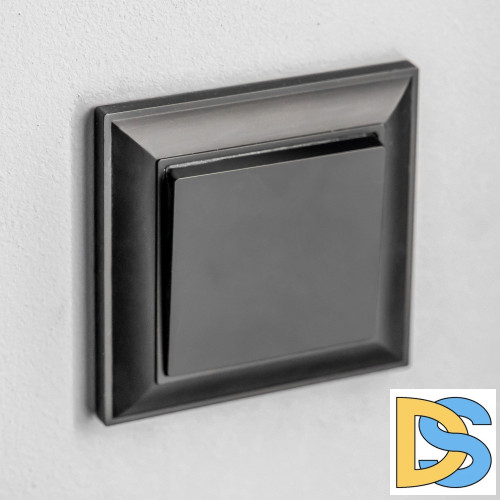 Выключатель одноклавишный Werkel (черный матовый) W1110008