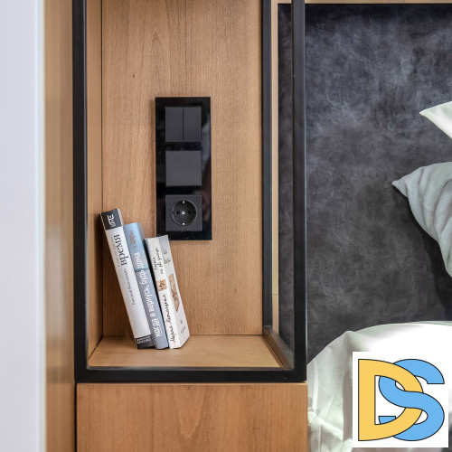 Выключатель одноклавишный Werkel (черный матовый) W1110008