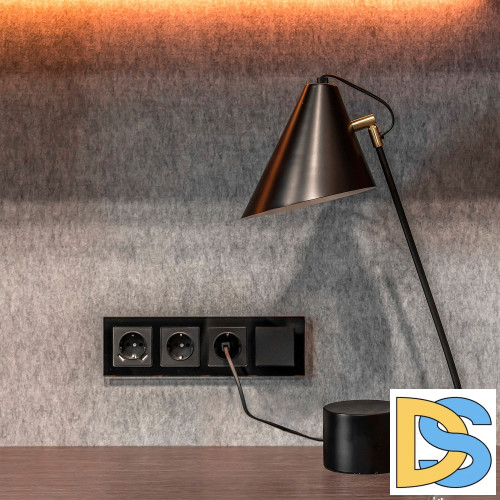 Выключатель одноклавишный Werkel (черный матовый) W1110008