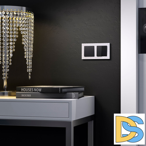 Выключатель одноклавишный Werkel (черный матовый) W1110008