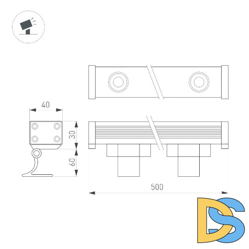 Линейный прожектор Arlight AR-LINE-500-9W Warm3000 052891