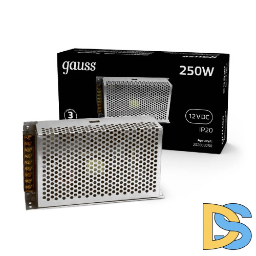Блок питания Gauss Led Strip PS 12V 250W IP20 25A 202003250