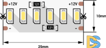 Светодиодная лента SWG SWG4240-12-24-W-M 009255