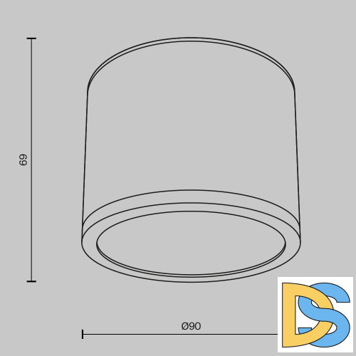 Накладной светильник Maytoni Rendo C095CL-GX53-B