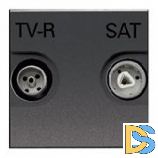 Розетка TV/FM-SAT одиночная ABB Niessen Zenit Антрацит