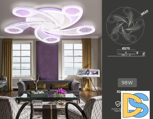 Потолочная люстра Ambrella Light Acrylica Original FA4476