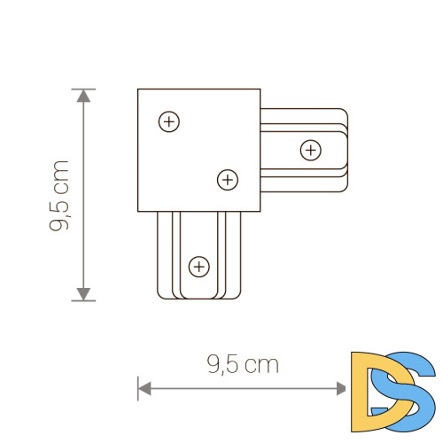 Коннектор L-образный Nowodvorski Profile Recessed 8971