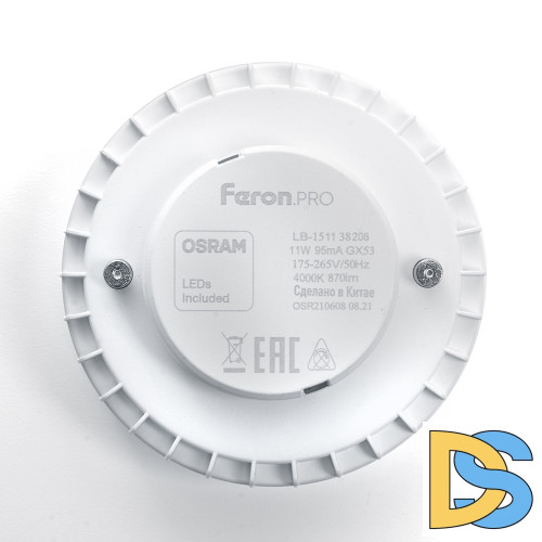 Лампа светодиодная Feron GX53 11W 6400K таблетка LB-1511 38207