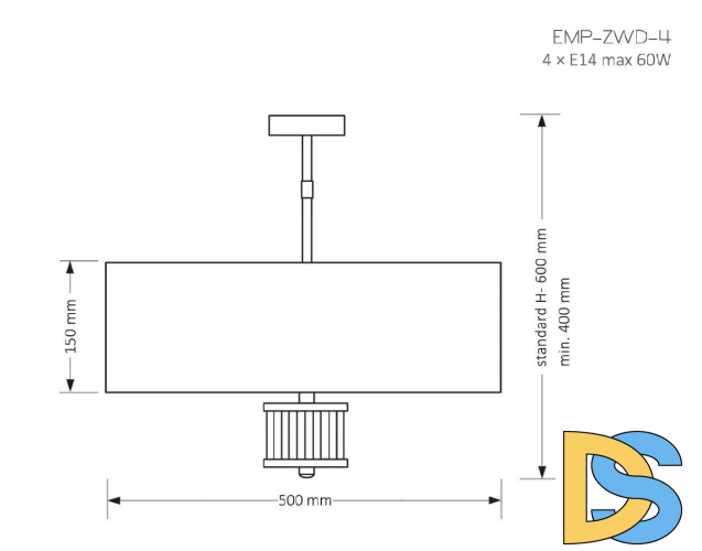 Люстра на штанге Kutek Mood Empoli EMP-ZWD-4(Z)
