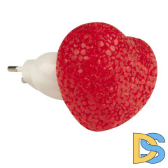 Настенный светодиодный светильник (10325) Uniel DTL-309-Сердечко/Red/1LED/0,1W