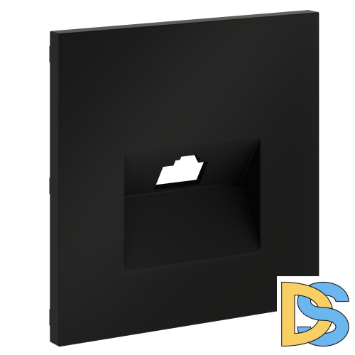 Накладка для розетки компьютерной RJ45 кат.6, S70 (черный матовый)