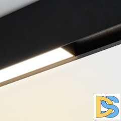 Трековый магнитный светильник Arlight MAG-FLAT-45-L205-6W Warm3000 (BK, 100 deg, 24V, DALI) 046576