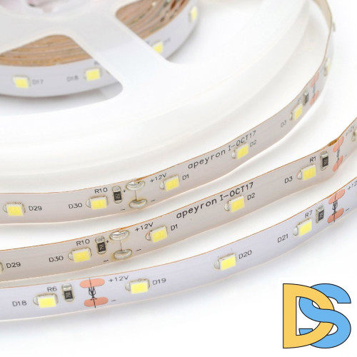 Светодиодная лента Apeyron 12В 9,6Вт/м smd2835 60д/м IP20 900Лм/м 1м 4000К 257BL