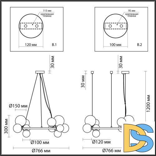 Подвесная люстра Odeon Light TOVI 4818/14