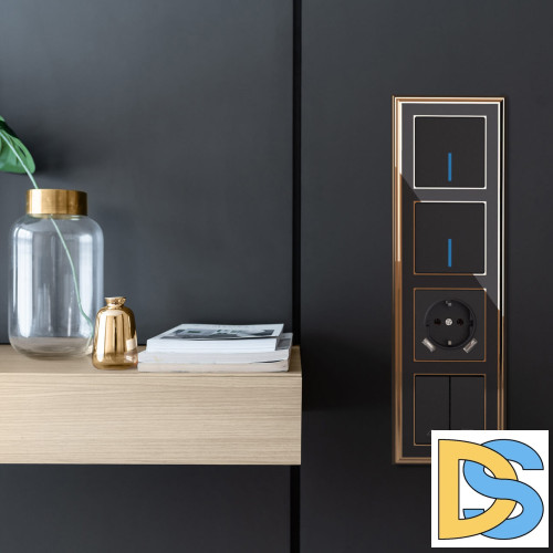 Розетка Werkel с заземлением, шторками и USBх2 черный матовый W1171508 4690389156915