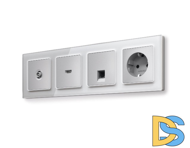 Рамка четырехместная Ambrella Volt Platos AF330404