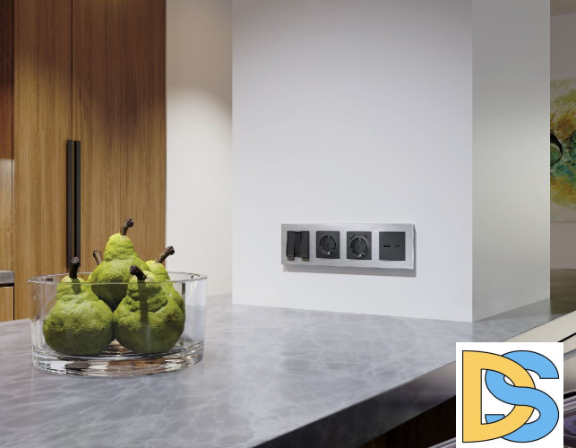 Лицевая панель для розетки 2USB тип A+C Ambrella Volt Alfa AP9110