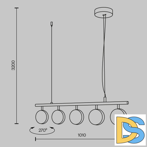 Подвесная люстра Maytoni Mind MOD299PL-L48BC3K