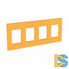 Рамка 4-ая (четверная), Оранж, серия Unica Quadro, Schneider Electric